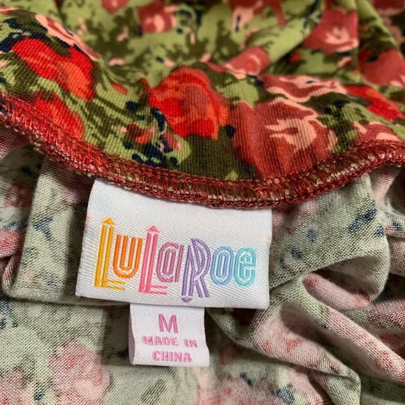 LuLa Roe skirt, M, multi colored flowers, great shape - Picture 3 of 4